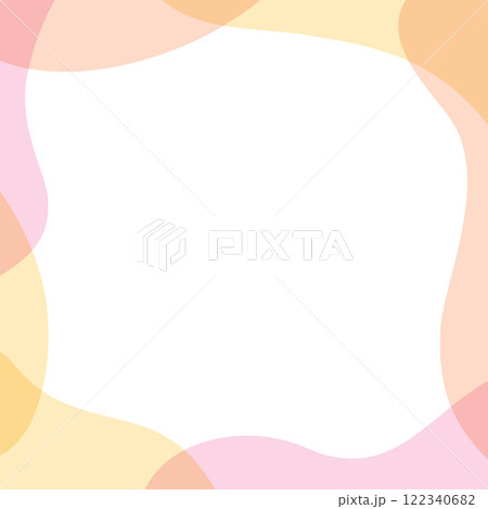 柔らかい曲線、流体シェイプのフレーム 122340682