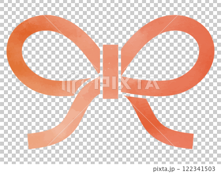 Watercolor style bow Mizuhiki ribbon vector illustration Watercolor style bow Mizuhiki ribbon vector illustration 122341503