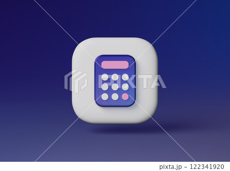 calculator calculation application 3D icon calculator calculation application 3D icon 122341920