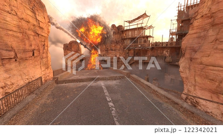 攻撃される古代遺跡 攻撃される古代遺跡 122342021