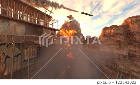 攻撃される古代遺跡 攻撃される古代遺跡 122342022