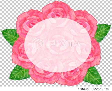 粉紅玫瑰時尚玫瑰框圖 122342830