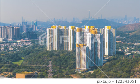 Jan 11 2025 Urban High Rise Buildings Surrounded by Greenery 122343051