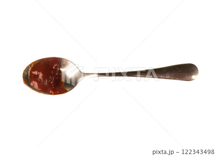 Red tomato sauce ketchup stains and smears 122343498