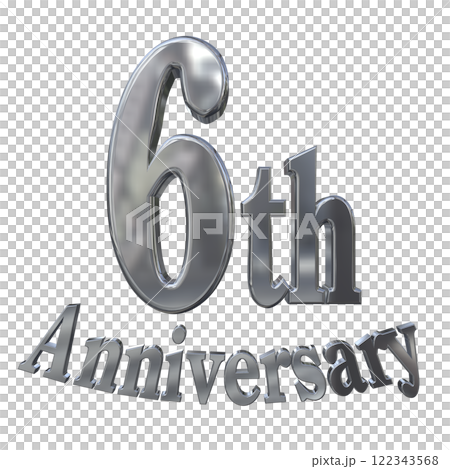 3DCG 角色「6th Anniversary/6 週年紀念標記閃光」銀、銀 122343568