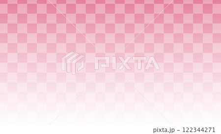 ピンク色グラデーションの市松文様 ピンク色グラデーションの市松文様 122344271