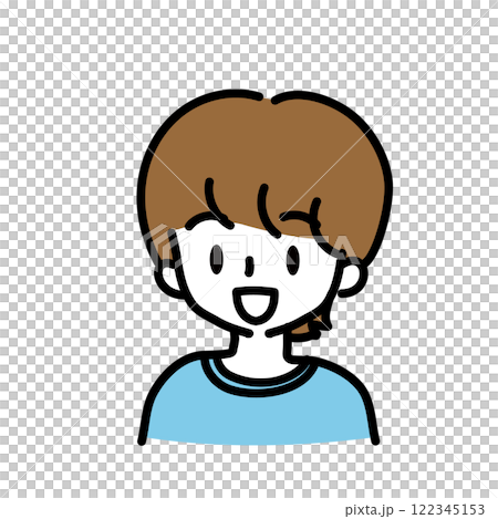簡單的線條畫男孩插畫 簡單的線條畫男孩插畫 122345153