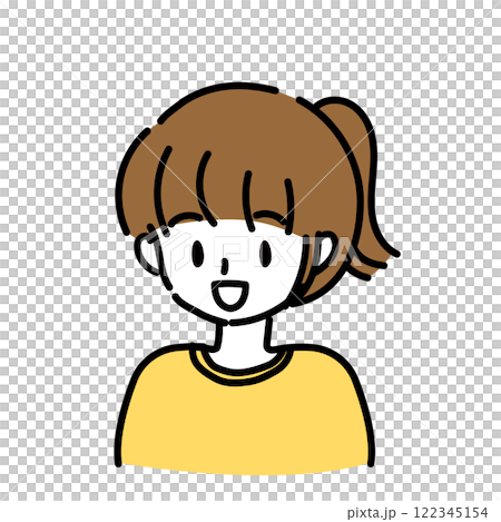 簡單的線條畫女孩插畫 簡單的線條畫女孩插畫 122345154