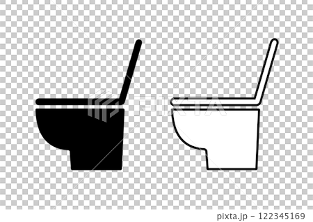 Toilet and toilet icon set 122345169