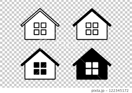 Iconic design representing a house, residence, or home 122345172