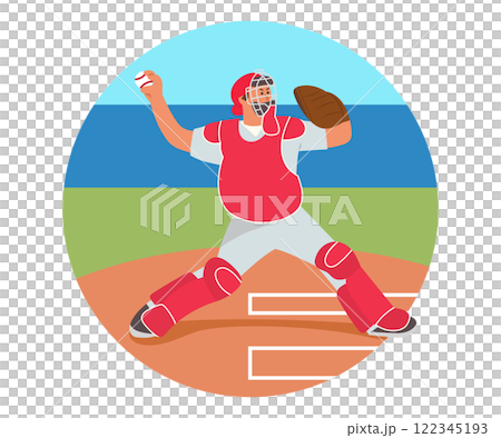 Catcher returning the ball Catcher returning the ball 122345193