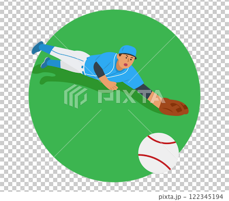 Infielder chasing the ball Infielder chasing the ball 122345194