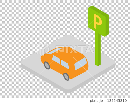 停車場圖像的等距圖 122345210