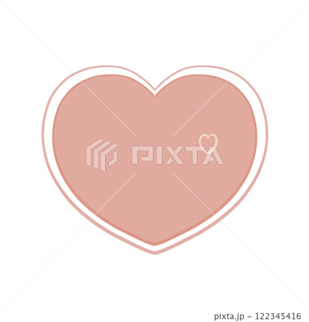 手描きのハート - 優しさと強さを秘めた色 - コーラルトーン × シェルピンク 1 122345416