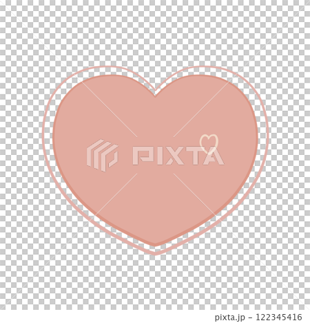 手描きのハート - 優しさと強さを秘めた色 - コーラルトーン × シェルピンク 1 122345416