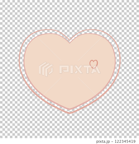 Hand-drawn heart - A color of gentleness and strength - Coral tone x shell pink 4 122345419