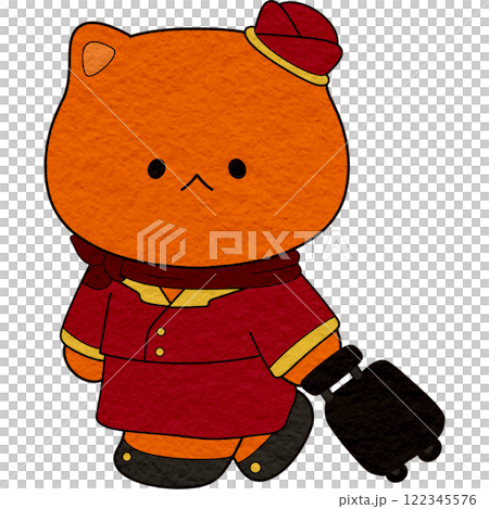 The illustration of an air hostess The illustration of an air hostess 122345576