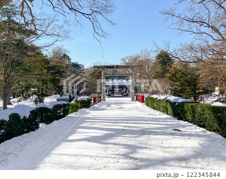 札幌護国神社 鳥居 札幌市中央区 雪 札幌護国神社 鳥居 札幌市中央区 雪 122345844