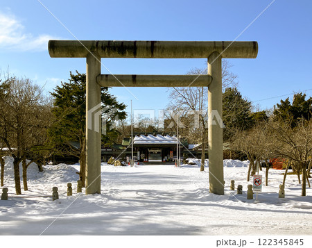 札幌護国神社 鳥居 札幌市中央区 雪 122345845