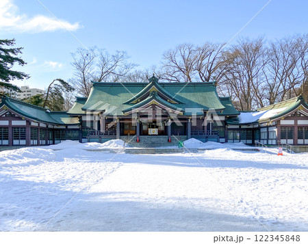 札幌護国神社 社殿 札幌市中央区 雪 122345848