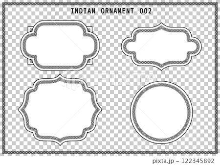 Elegant Indian style frame ornament 002 1C Elegant Indian style frame ornament 002 1C 122345892