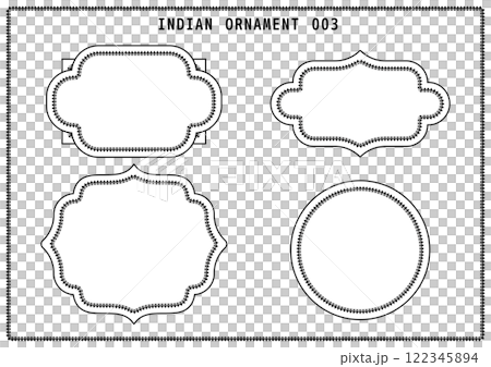 Elegant Indian style frame ornament 003 1C Elegant Indian style frame ornament 003 1C 122345894