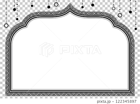 Elegant Indian style frame ornament 003A 122345897