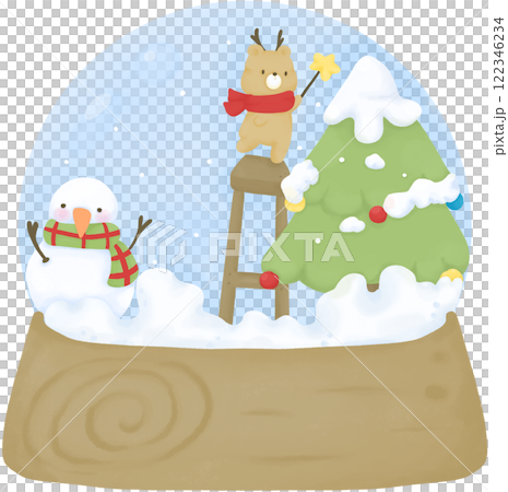 Snow Globe Christmas Winter Cute Decoration Ornament Holiday New Year Gift 122346234