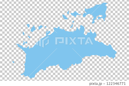 香川縣、日本地區的現實地圖 122346771