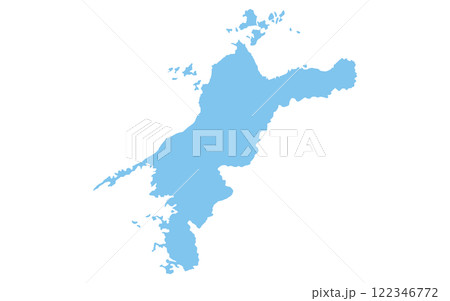 リアルな愛媛県の地図、日本の地方 リアルな愛媛県の地図、日本の地方 122346772