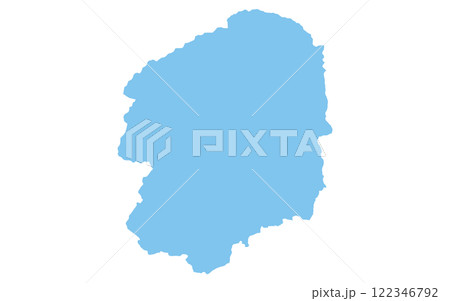 リアルな栃木県の地図、日本の地方 122346792