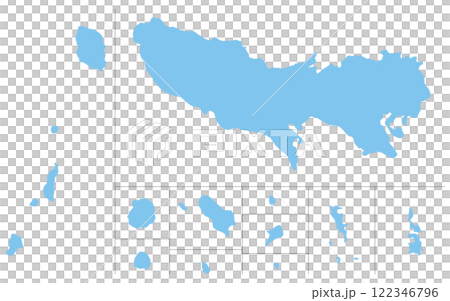 リアルな東京都の地図、日本の地方 122346796