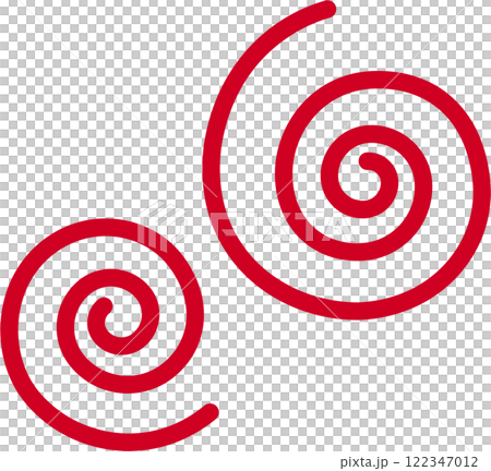 Red simple swirl icon Red simple swirl icon 122347012