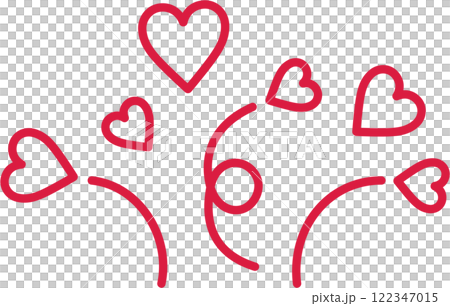Simple line icon of a moving heart 122347015