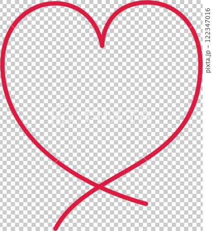 Simple line drawing heart decorative frame Simple line drawing heart decorative frame 122347016