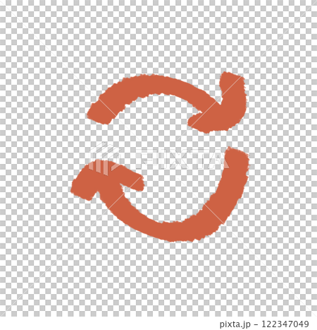 Hand-drawn line drawing illustration of a red spiral arrow Hand-drawn line drawing illustration of a red spiral arrow 122347049