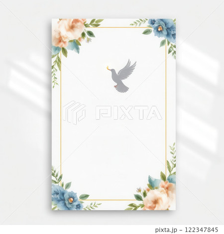 Elegant funeral flyer templates featuring soft floral designs, candles, and soothing backgrounds Elegant funeral flyer templates featuring soft floral designs, candles, and soothing backgrounds 122347845