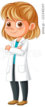 Confident Young Scientist Illustration Confident Young Scientist Illustration 122348347