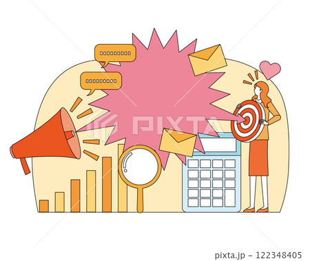 ダイレクトマーケティングのイメージイラスト 122348405