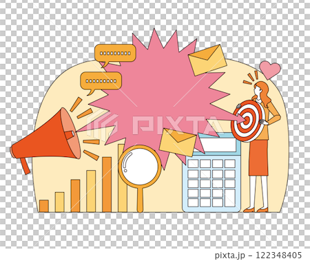 ダイレクトマーケティングのイメージイラスト 122348405