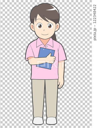 有活頁夾的女性護理人員 122348422