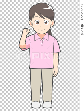 女性護理人員拳頭姿勢 122348435