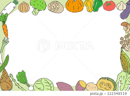 野菜のフレームイラスト 122348519
