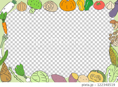 野菜のフレームイラスト 122348519