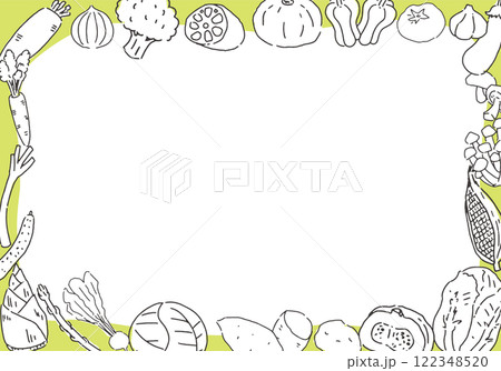 野菜のフレームイラスト 122348520