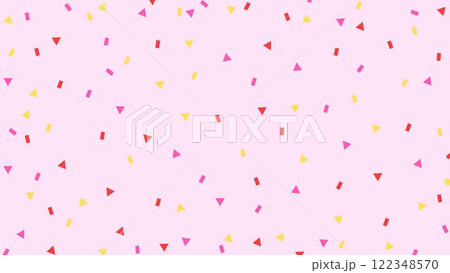 赤とピンクとイエローの紙吹雪のポップな背景 赤とピンクとイエローの紙吹雪のポップな背景 122348570