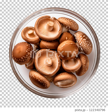 玻璃碗裡的香菇 122348796