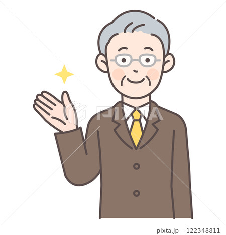案内するビジネスマン3 122348811