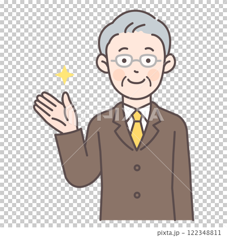 案内するビジネスマン3 122348811