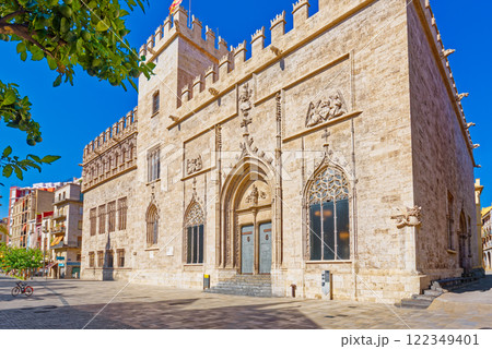 Valencia. Silk Exchange Valencian Gothic-style  building . 122349401
